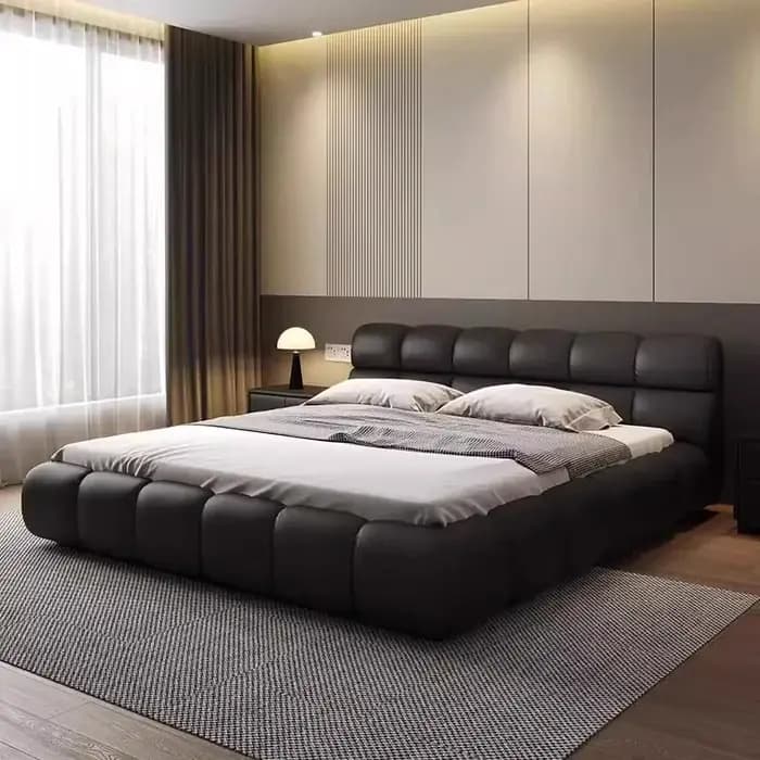 Espace De rangement lit filles dormir salon en bois lit Double moderne luxe rembourrage Meuble De Chambre meubles