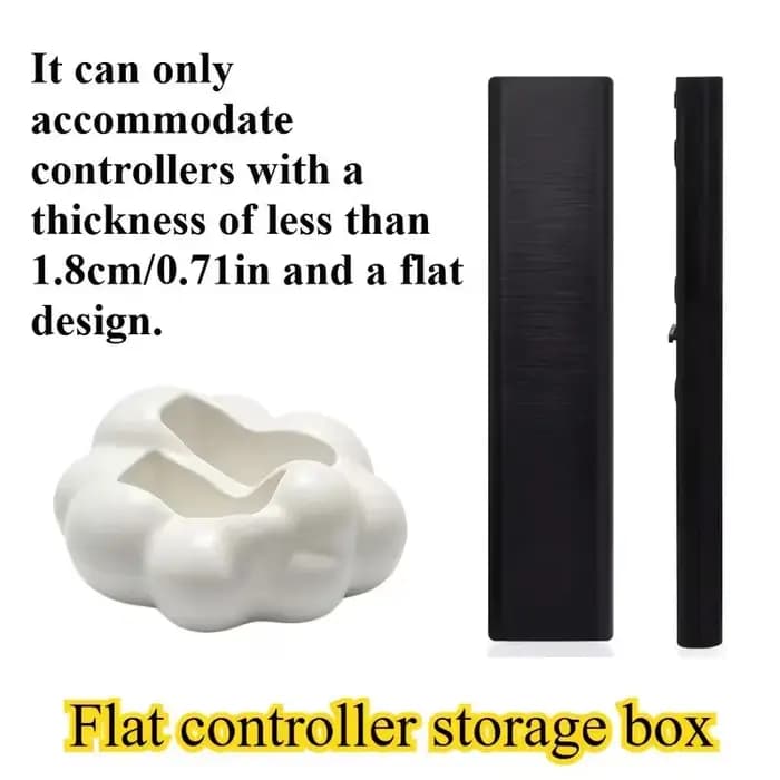 Support de télécommande et boîte de rangement en forme de nuage mignon - Design moderne noir et blanc