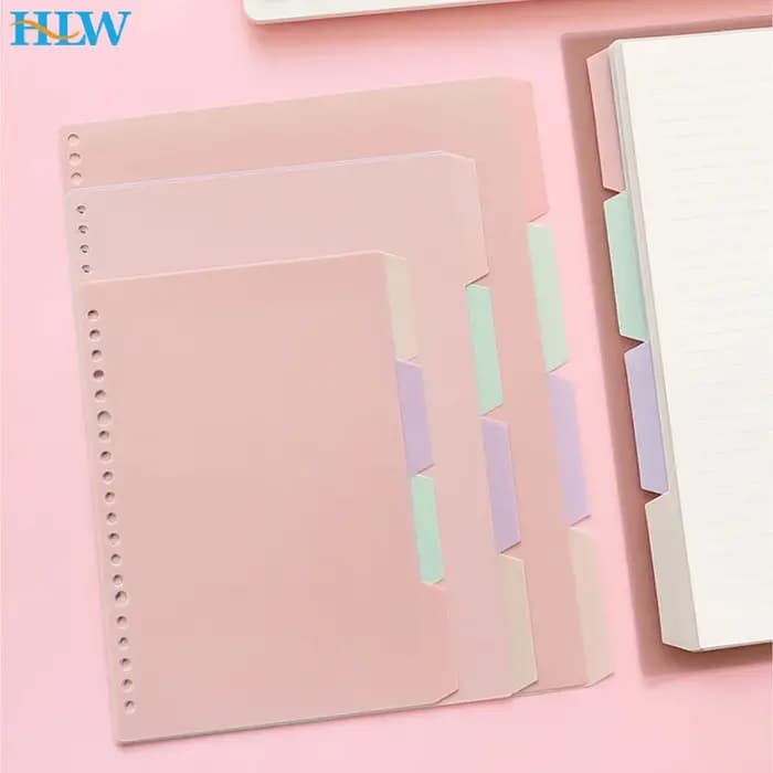 Classeur A4 A5 B5, 4 pièces/ensemble, index de synchronisation, pour cahier adt-lePG, scrapbooking,