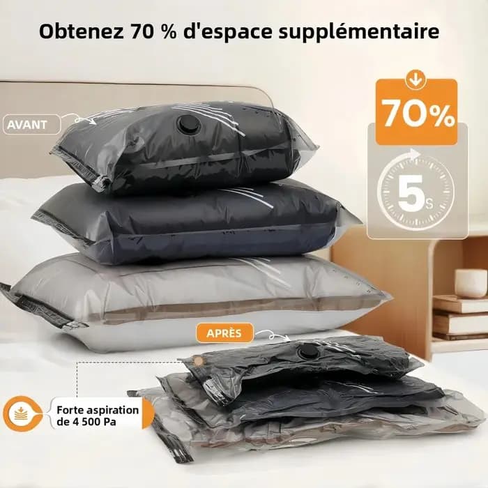 Sacs de rangement sous vide pour valises de voyage