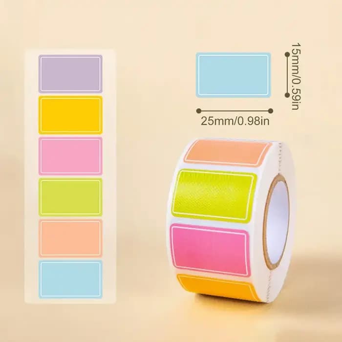 Étiquettes autocollantes colorées pour boîtes de déménagement, 500 pièces, étiquettes rectangulaires