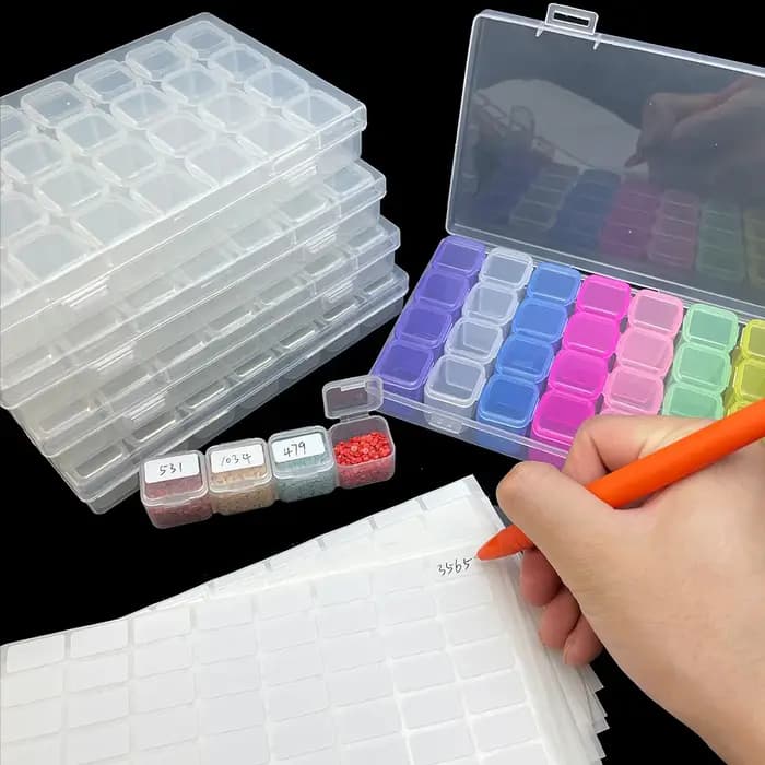Boîte de rangement pour outils de peinture diamant