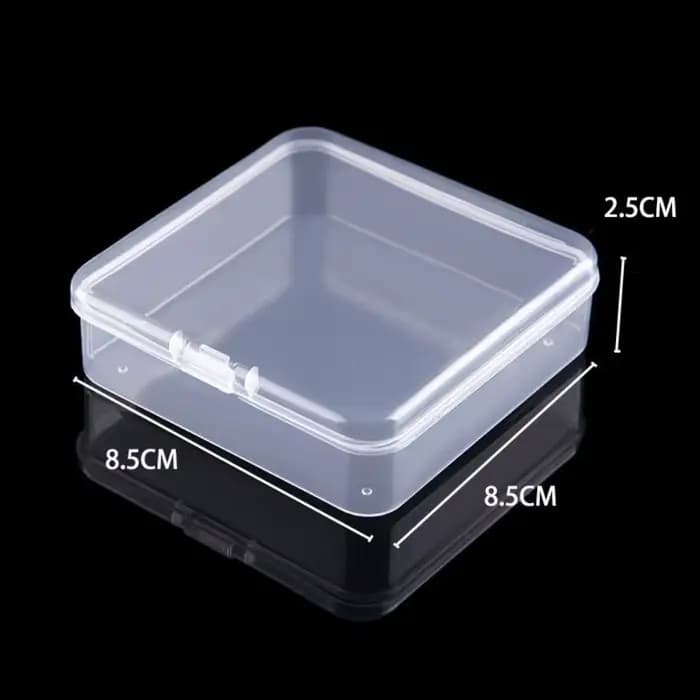 Boîte de rangement carrée en plastique, contenant transparent pour bijoux, perles, petits articles,