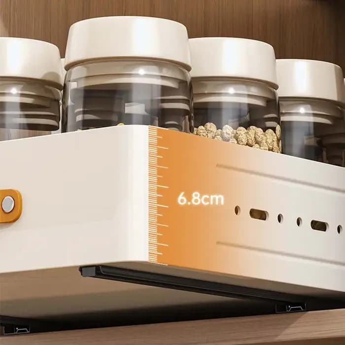 Nouvelle étagère de rangement de cuisine évolutive avec armoires