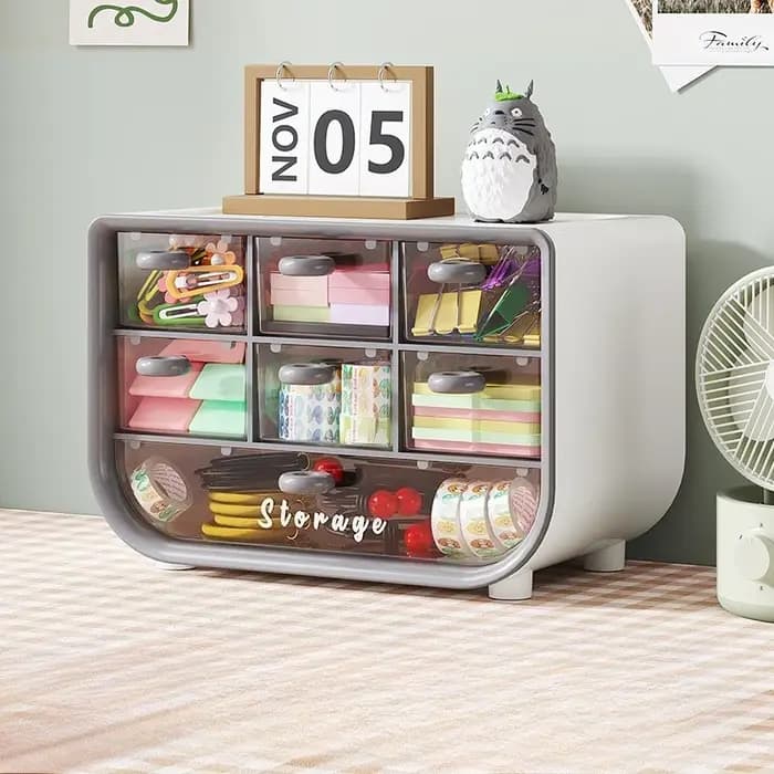 Nouvelle boîte de rangement de bureau pour bijoux et articles divers, grande capacité, avec comparti