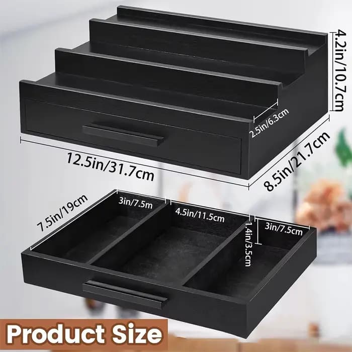 Nouveau porte-parfum organisateur support de parfum trois couches porte-parfum affichage de parfum organisateur de parfum noir avec tiroirs