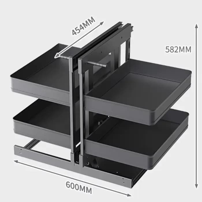 Panier de traction d'angle, supports de rangement réglables, Organization de vaisselle de cuisine, p