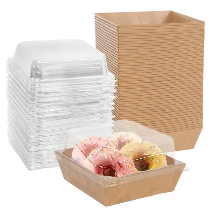 Boîtes à gâteaux et donuts en papier Kraft