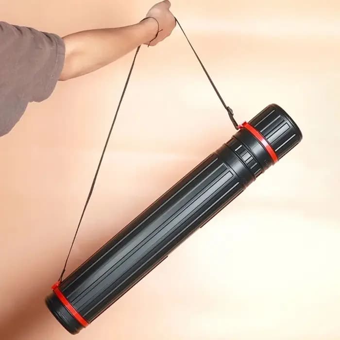 Tube de rangement pour art extensible et réglable avec bandoulière