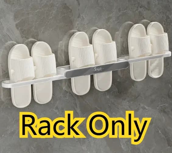Support de rangement rotatif et pliable pour chaussons de salle de bain – Organisateur mural ou à suspendre derrière la