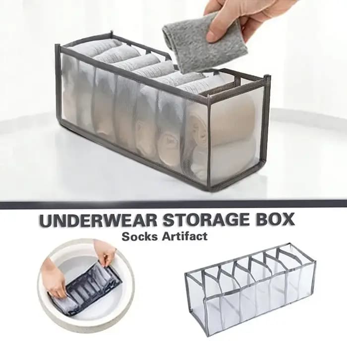 Boîte de Rangement Pliable pour Sous-Vêtements et viser