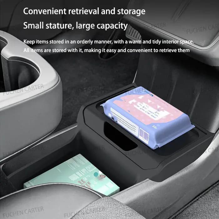 Boîte de rangement TPE sous le tableau de bord pour Tesla Model Y Standard 2025 2026