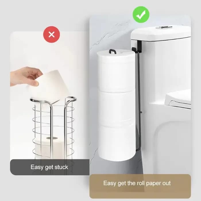 Porte-papier hygiénique avec rangement pour mouchoirs mural sur le réservoir