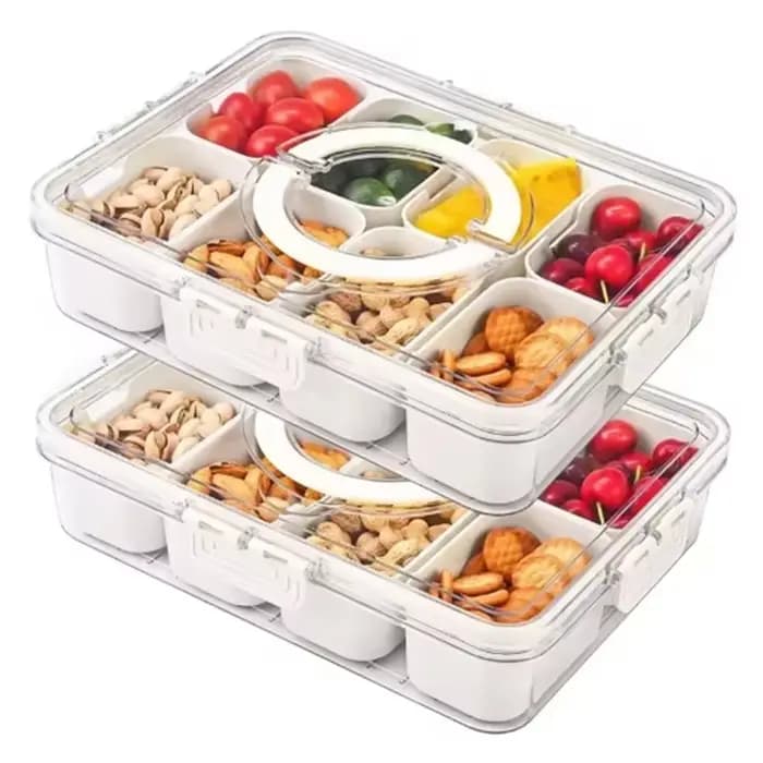 Conteneur de boîte de collation à 4 grilles/8 grilles