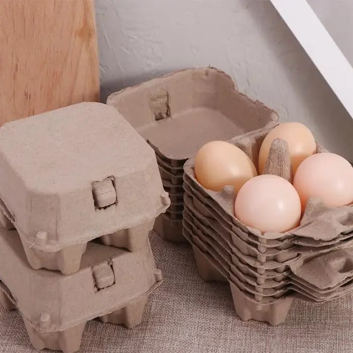 Lot de boîtes de rangement en papier kraft pour œufs