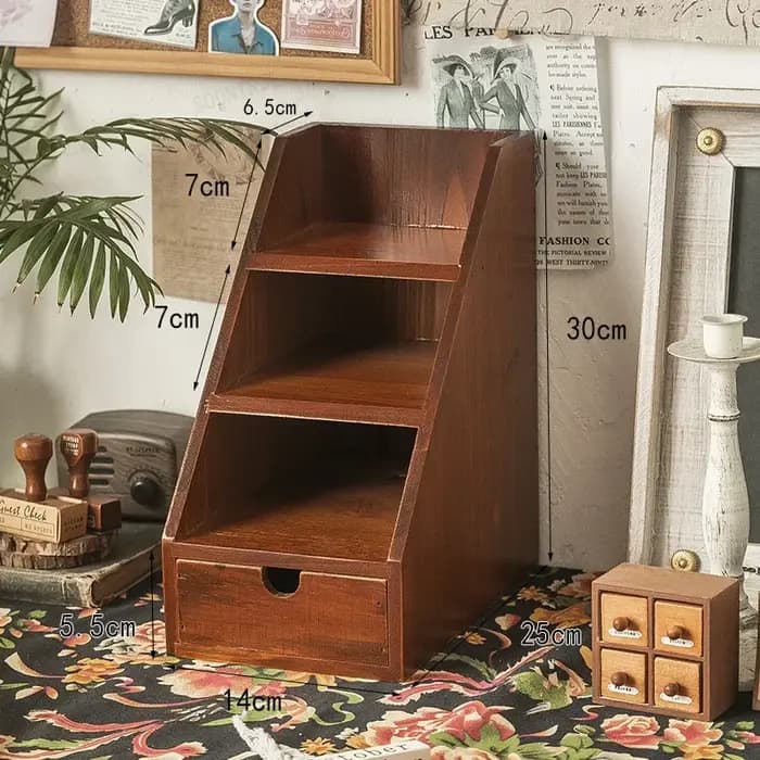Support de rangement de bureau en bois pour SunOfficiSupplies