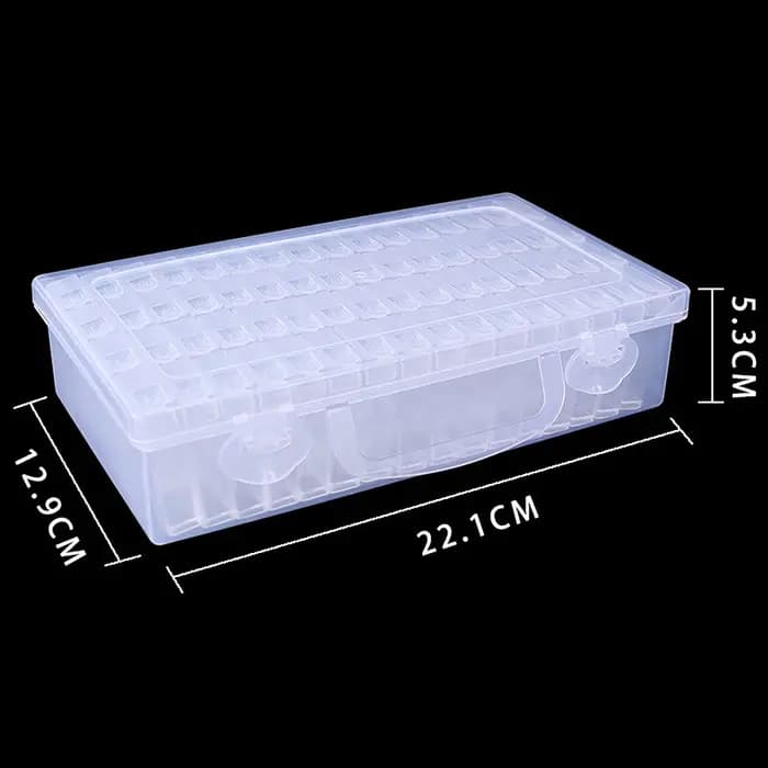 Boîte de rangement en plastique à 28/32/48/56/64 fentes, boîte de rangement pour peinture diamant à faire soi-même, perles, breloques, accessoires de bijoux, boîte de rangement 1 pièce