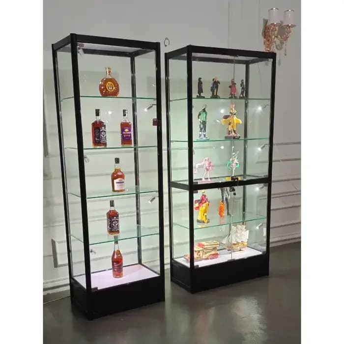 Armoire de rangement modèle transparent sur mesure pour articles en verre