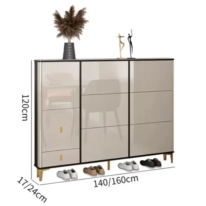 Meuble à chaussures en bois pour balcon d'hôtel