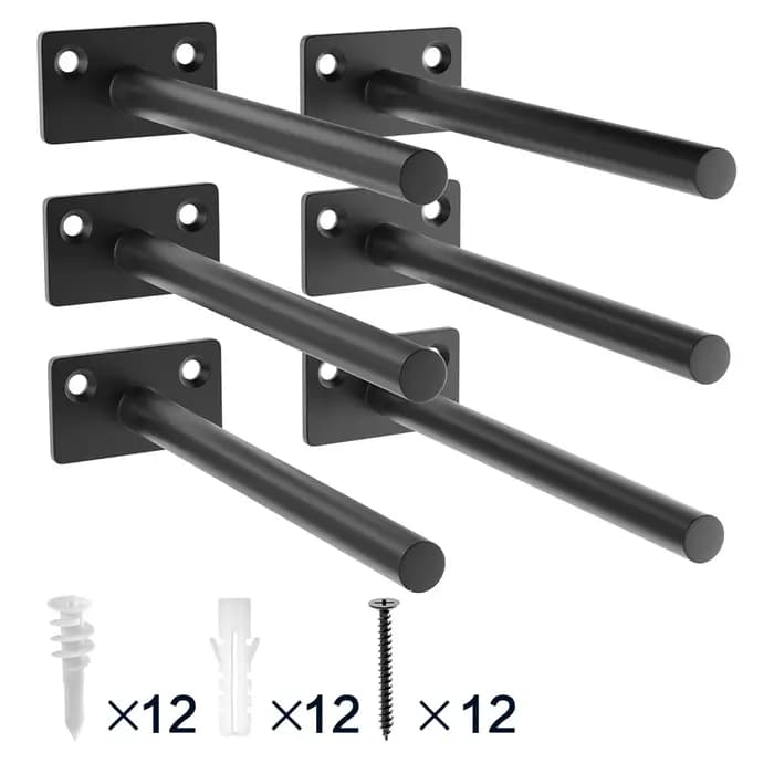 Paquet de 2/4/6 pièces d'étagères flottantes, 6 pouces, pour bois