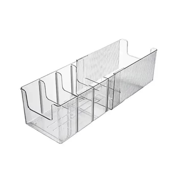 Boîte de rangement extensible en plastique grande capacité avec séparateurs