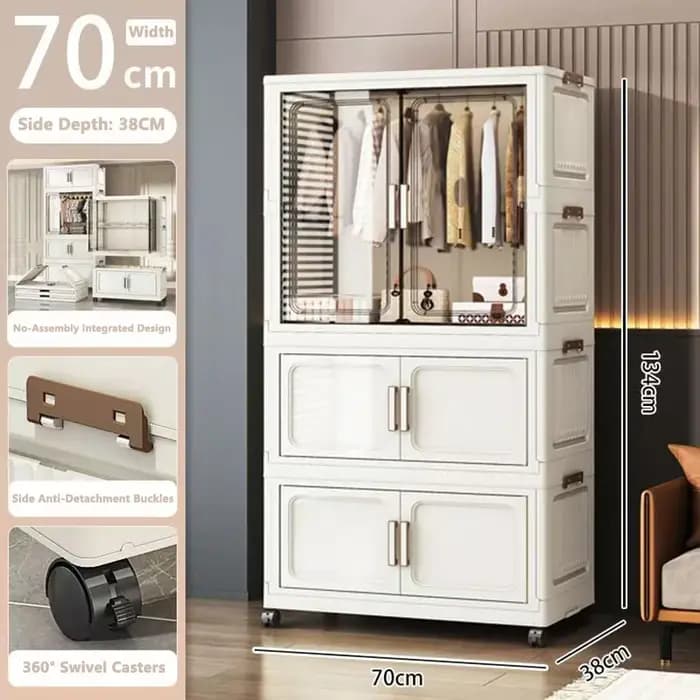 Armoire de rangement pliante multifonctionnelle