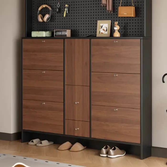 Meuble à chaussures étroit et mince pour salon et couloir