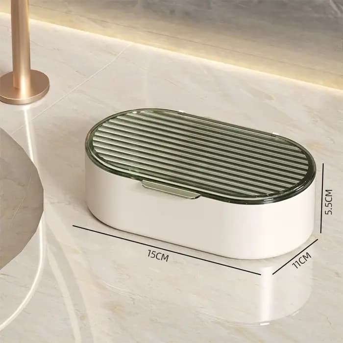 Boîte à Savon Couvertée Double Couche avec Drainage