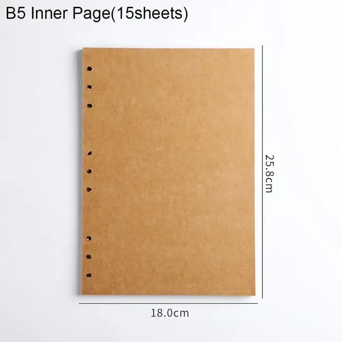Nouveau Couverture de classeur en papier Kraft A5 B5 A4