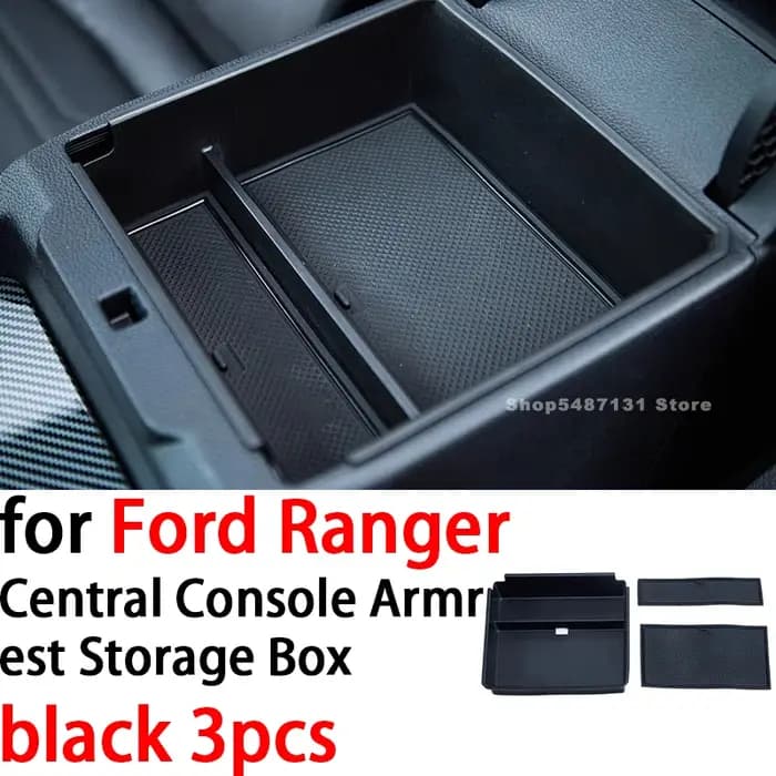 Boîte de rangement d'accoudoir de Console centrale de voiture, pour accessoires d'intérieur Ford Ran