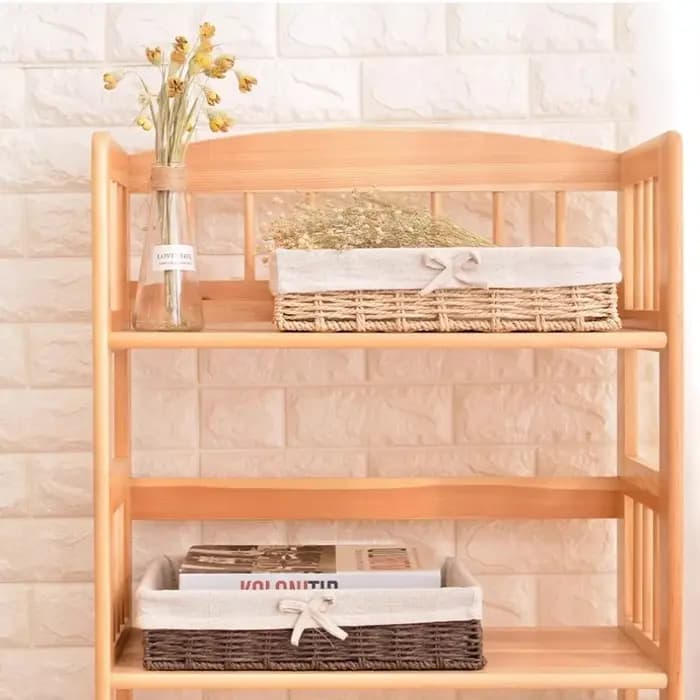 Panier de rangement de bureau – Organisateur de style rotin tissé pour clés, artisanat et petits art