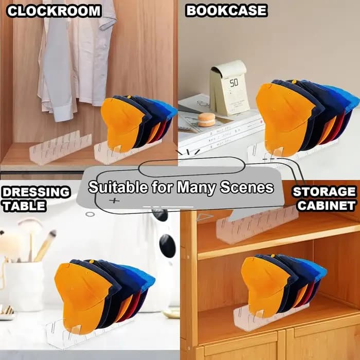 Présentoir de casquettes de baseball en acrylique T1 avec fentes