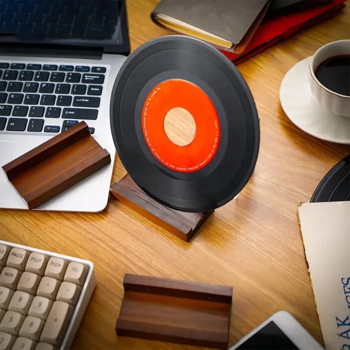 Lot de 6 étagères murales en bois pour disques vinyles