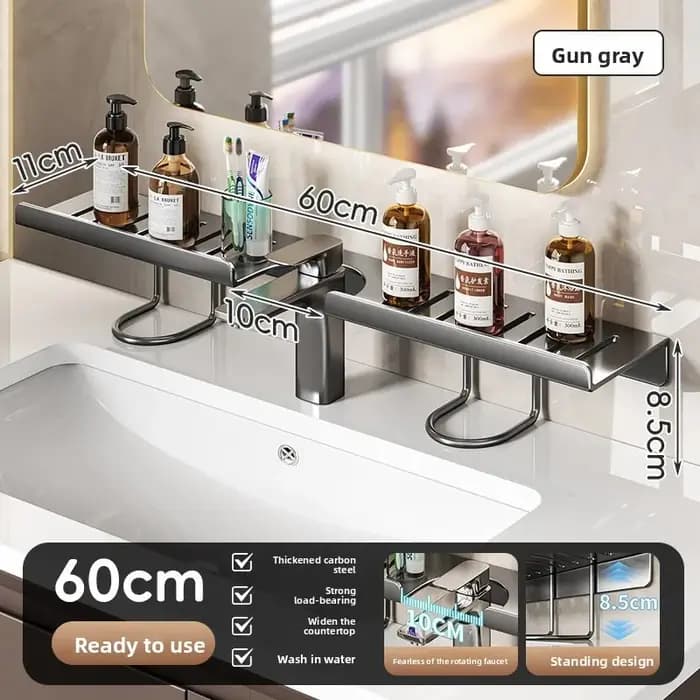 Étagère de rangement verticale pour lavabo de salle de bain