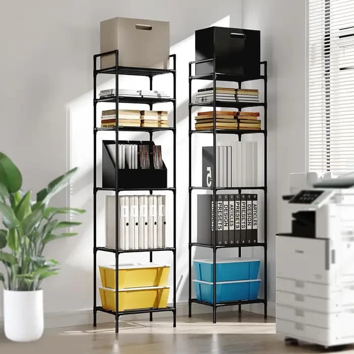 Étagère de rangement en métal à 6 niveaux