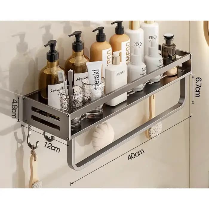 Étagère murale en aluminium multifonctionnelle