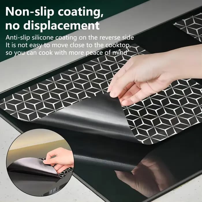 Tapis de protection pour table de cuisson à induction - Coussin en silicone en fibre de verre