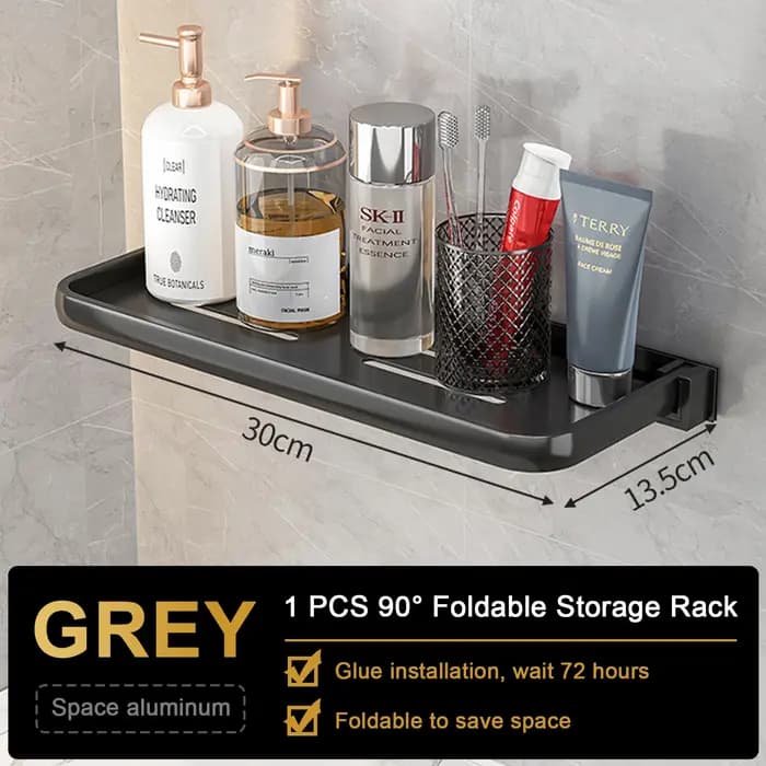Étagère de rangement pliable pour salle de bain