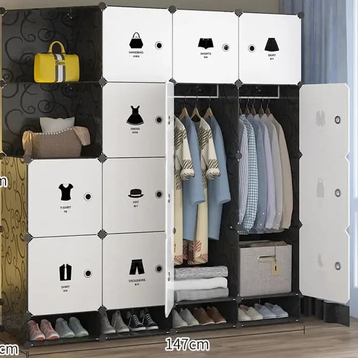 Armoire modulaire ouverte moderne en plastique