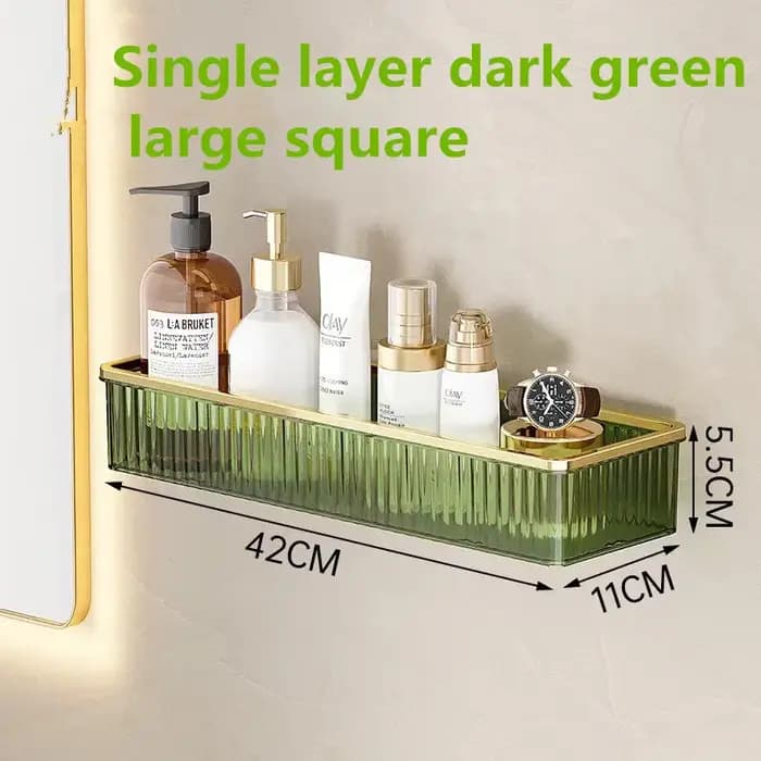 Étagère d'angle en acrylique sans propositions, porte-shampooing, outil de maquillage, rangement domestique, T1