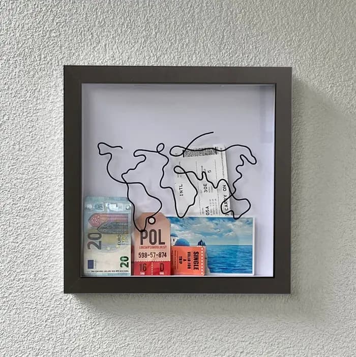 Boîte d'archives d'aventure pour billet de voyage