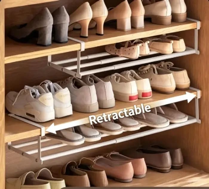 Étagère à chaussures réglable | Organisateur superposable pour économiser de l'espace dans les armoires