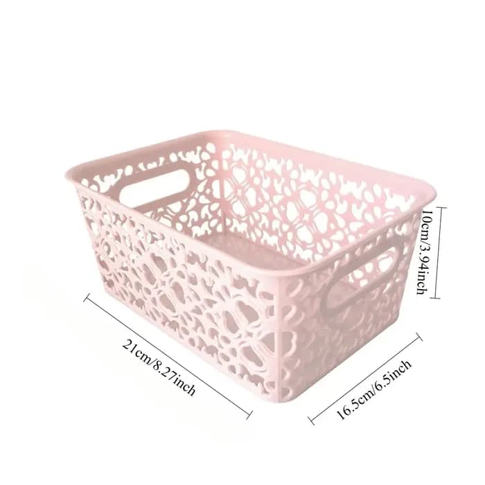 Boîtes de rangement en plastique portables avec couvercle, paniers creux pour vêtements, rangement p