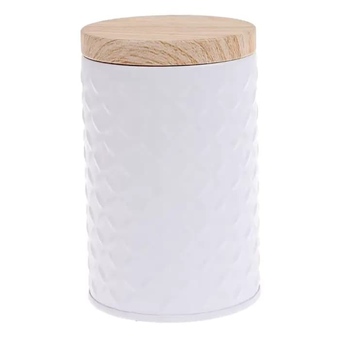 Boîte en fer blanc de Grain de bois de haute qualité, boîte de rangement en métal massif 11.7x7.2cm,