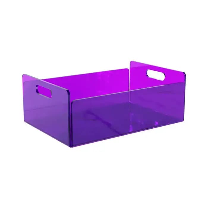 Boîte de rangement en acrylique de couleur pour cosmétiques, organisateur de parfum, livre, masque, support de salle de bain, Table basse, panier à collations divers