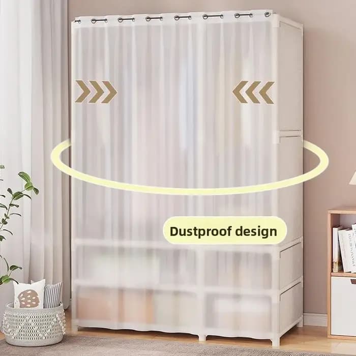 Armoire de chambre à coucher facile à installer, en tissu multicouche, grande capacité de rangement, avec tiroirs, meuble de rangement