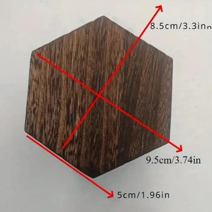 Présentoir Hexagonal en bois de 6 pièces adapté à la présentation de bijoux et d'accessoires