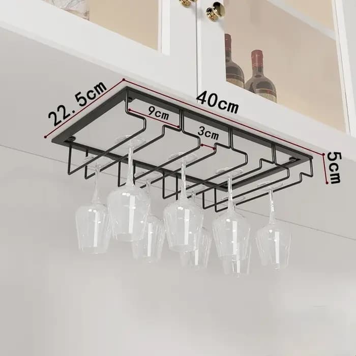 Support de rangement suspendu pour verres à vin rouge
