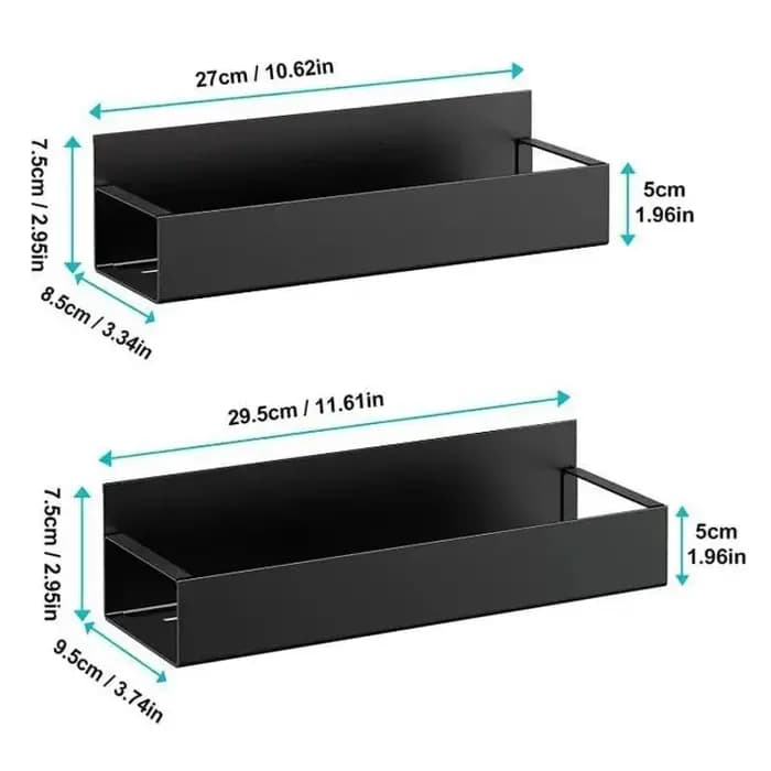Étagère de rangement magnétique 2 pièces, support de rangement suspendu latéral pour réfrigérateur d