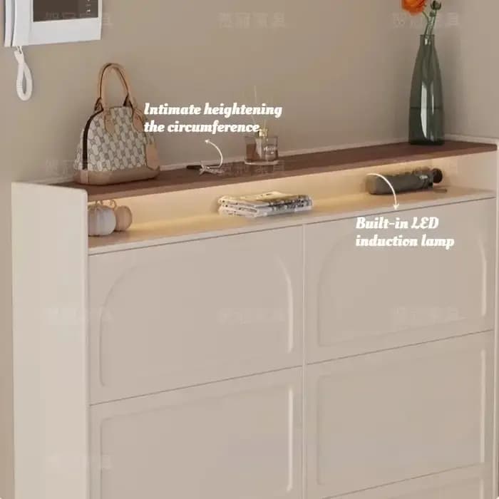 Meuble à chaussures en bois moderne pour chambre et entrée